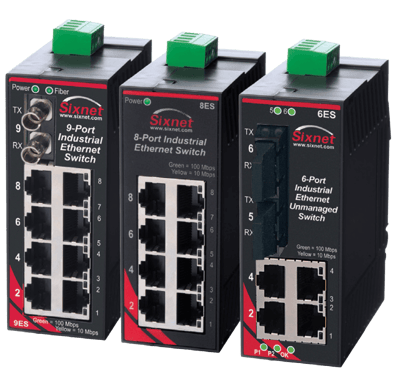 Red Lion Unmanaged Industrial Ethernet Switch, Model SL/SLX